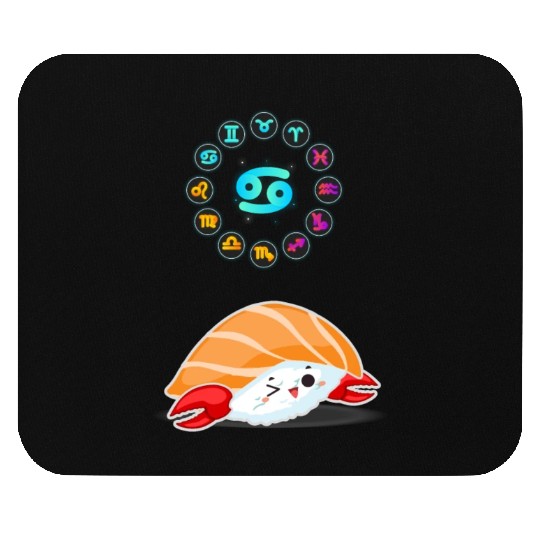 Japanese Sushi Funny Cancer Zodiac Sushi Lover Pun Mouse Pads