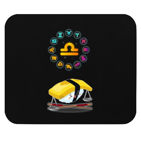 Japanese Sushi Funny Libra Zodiac Sushi Lover Pun Mouse Pads