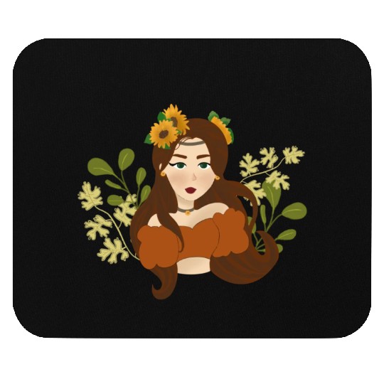 Sun flower girl Mouse Pads