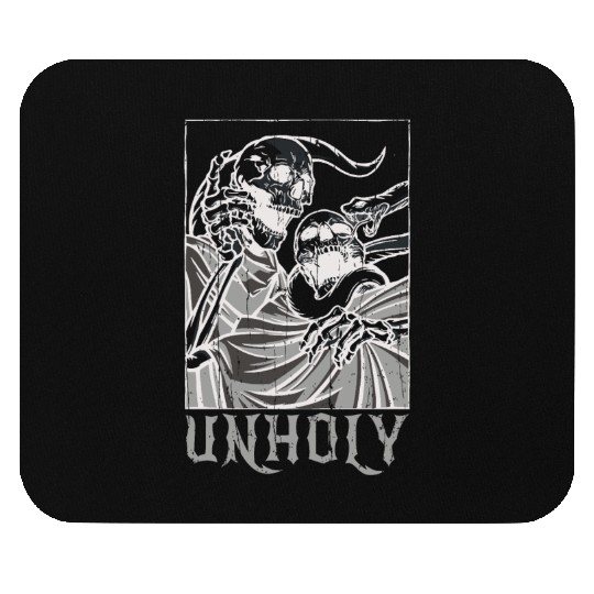 Skeleton Bones Tarot Card Occult Unholy Gothic Mouse Pads