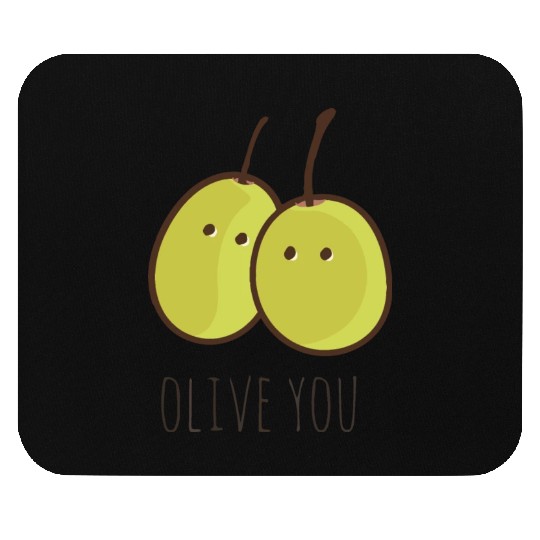 I Love You (Olive You) cute Mouse Pads