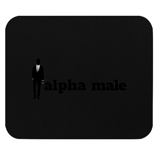 alpha male logo black Mouse Pads