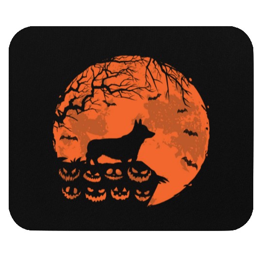 Corgi And Moon Halloween Funny Dog Lover Gift Mouse Pads