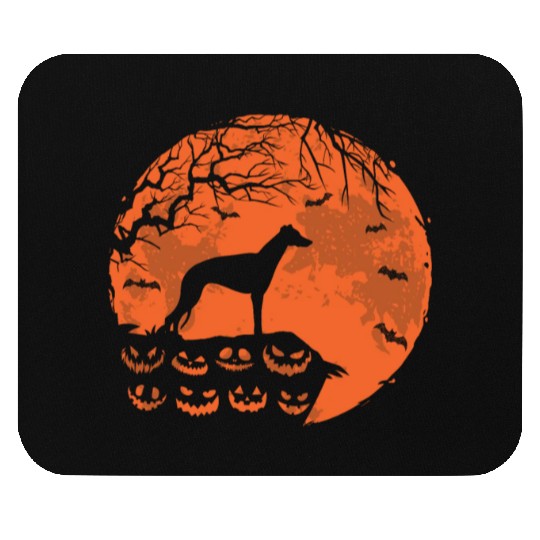 Whippet dog And Moon Halloween Funny Dog Lover Mouse Pads