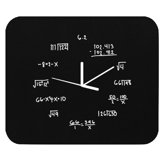 Math Design Clock Mouse Pads