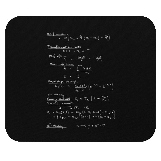 Math Formula Design Mouse Pads