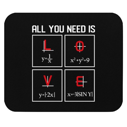 all you need is love Math Design Mouse Pads