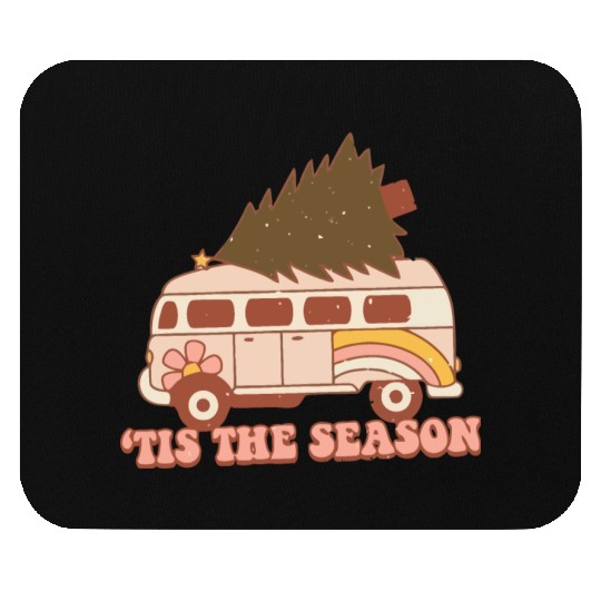 Christmas Doodles Tis' The Season Retro Holiday Mouse Pads