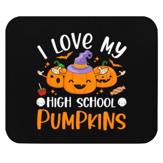 I Love My High School Pumpkins Halloween Teachers Mouse Pads