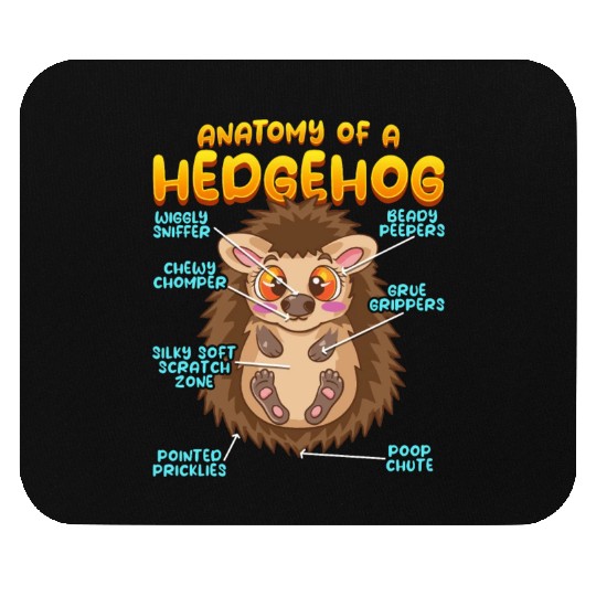 Anatomy Of A Funny Hedgehog Mouse Pads