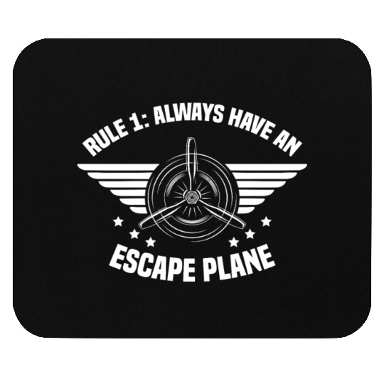 Airline Pilot Pun Escape Plane Aircraft Pilot Mouse Pads