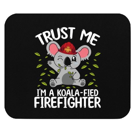 Koala Firefighter Rescue Team Night Shift Fire Mouse Pads