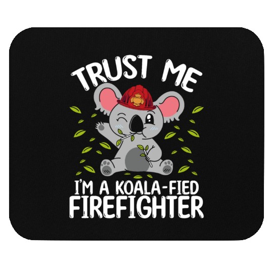 Koala Firefighter Rescue Team Night Shift Fire Mouse Pads