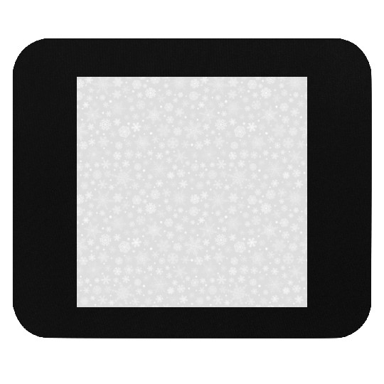 Grey Snowflakes Pattern Mouse Pads