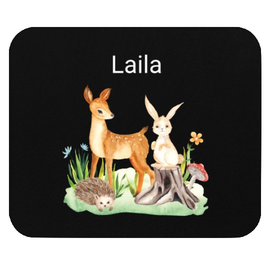Animal deer rabbit hedgehog Laila Mouse Pads