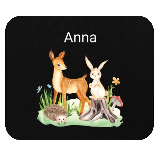 Animal deer rabbit hedgehog Anna Mouse Pads