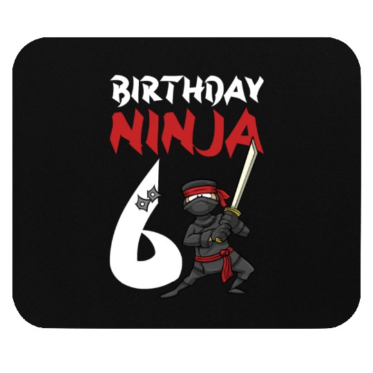 Birthday Party 6 Years Old Japanese Ninja Birthday Mouse Pads