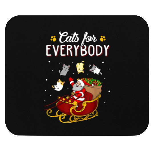 Santa Cats For Everybody Ugly Christmas Cat Lover Mouse Pads