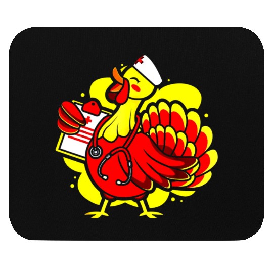 Turkey Medical Farmer Doctor Thanksgiving Holiday Mouse Pads