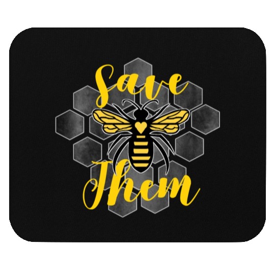 Save The Bees Vintage Distressed Honeycomb Save Th Mouse Pads