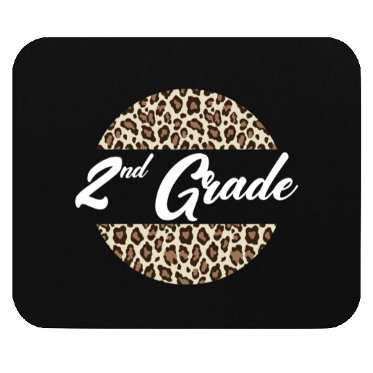 2nd Grade Cheetah Print School Teacher Student Mouse Pads