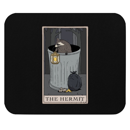 raccoon Hermit Tarot Card Mouse Pads