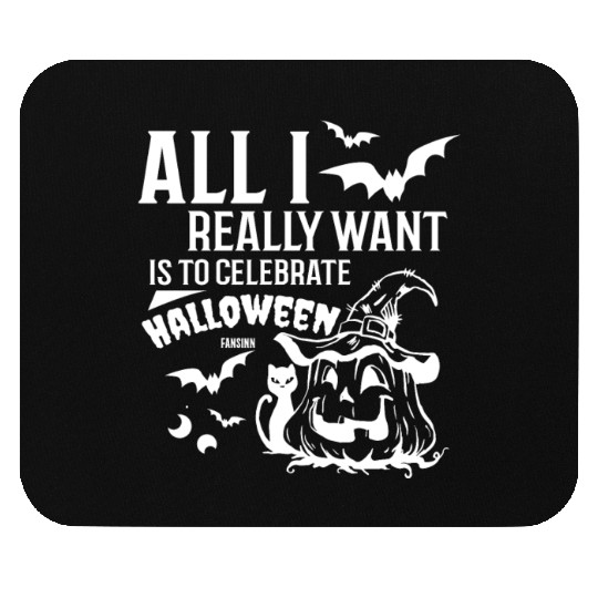 Halloween witch pumpkin gift Mouse Pads
