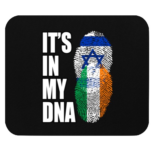 Israel And Irish Mix Heritage DNA Flag Mouse Pads