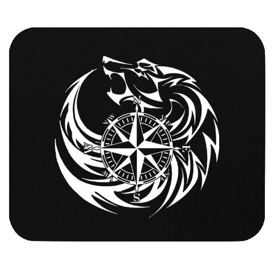 Wolf Compass Mouse Pads