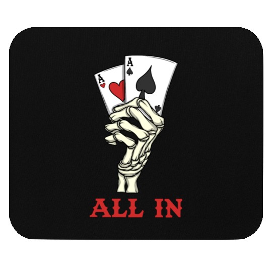 Poker Player Poker Cards Ace Skeleton Hand Poker Mouse Pads