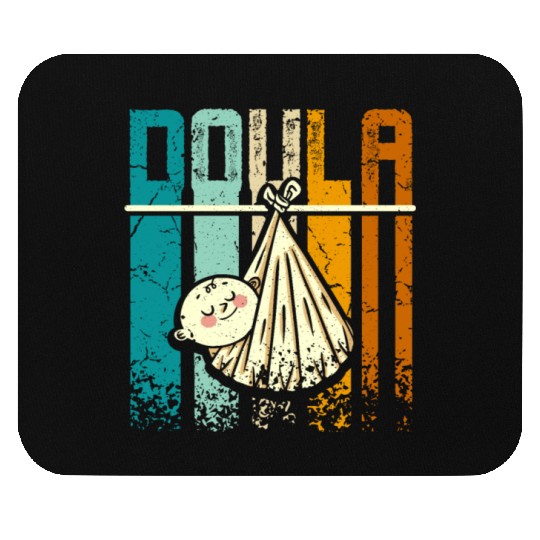 Retro Vintage Doula Mouse Pads