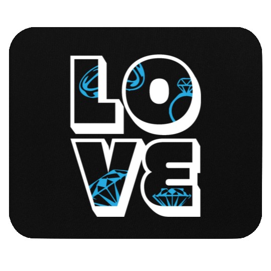 Jewelry Love Diamond Stone Jewellery Gemstone Mouse Pads