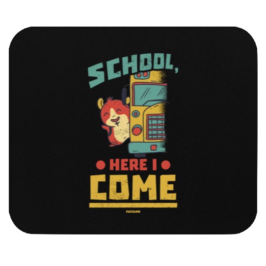 School bus pet funny saying Mouse Pads