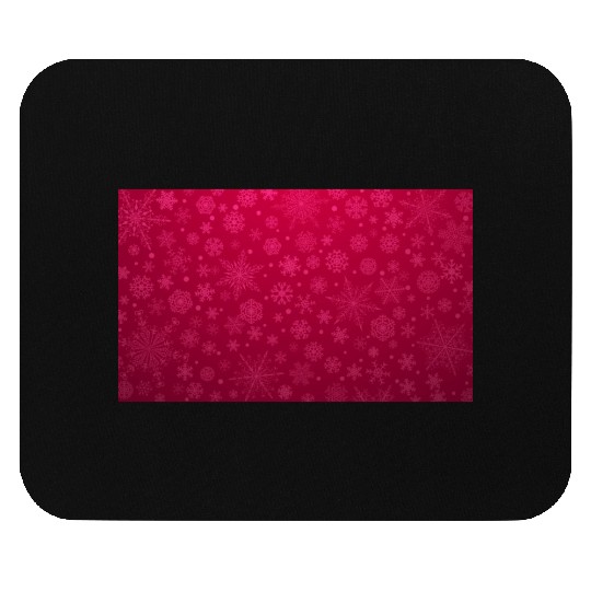 Red Snowflakes Aesthetic Pattern Mouse Pads
