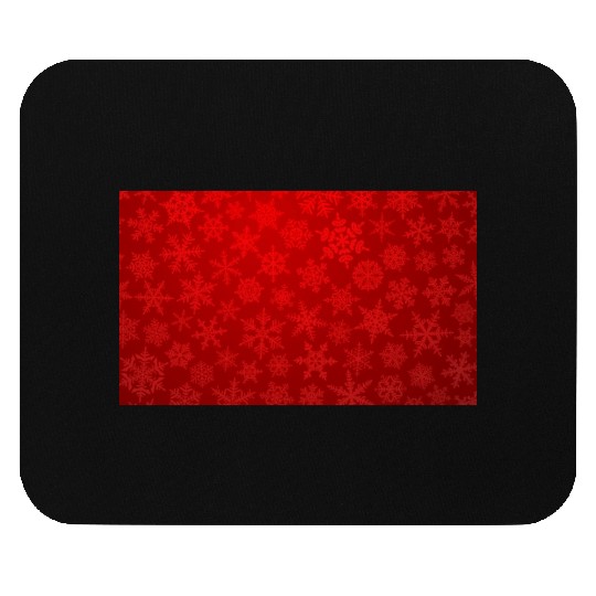 Red Snowflakes Christmas Pattern Mouse Pads