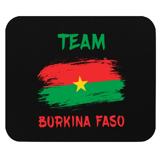 Team Burkina Faso flag design Mouse Pads