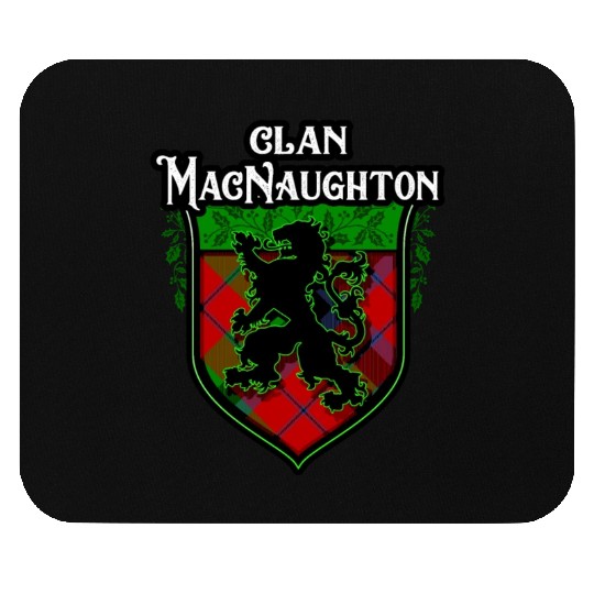 Clan MacNaughton Scottish Tartan Rampant Lion Celt Mouse Pads