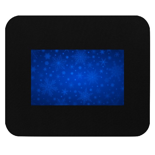 Beautiful Blue Snowflakes Pattern Mouse Pads
