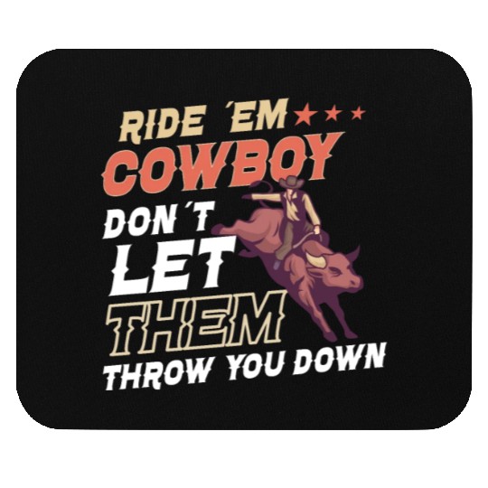 Rodeo Bull Riding Livestock Show Farmer Cattle Mouse Pads
