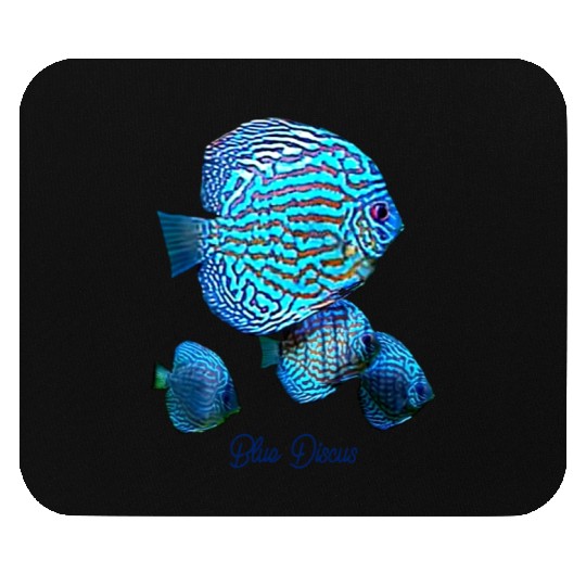 BLUE DISCUS FISH Mouse Pads