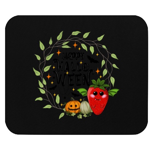 Bat Strawberry - Happy Halloween Mouse Pads