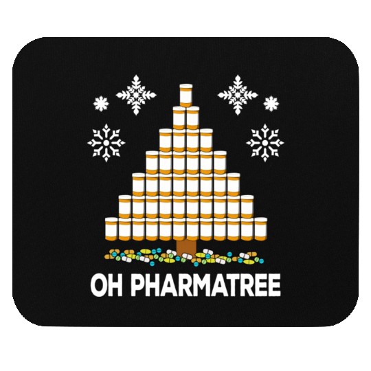 Pharmacy Christmas Tree Medication Pharmacist Fun Mouse Pads