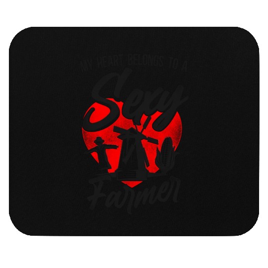 Farming Farmer Girl Wife Mouse Pads