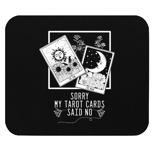 Gothic Moon Sun Tarot Card Said No Halloween Mouse Pads