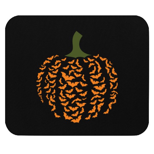 Halloween pumpkin bat Mouse Pads