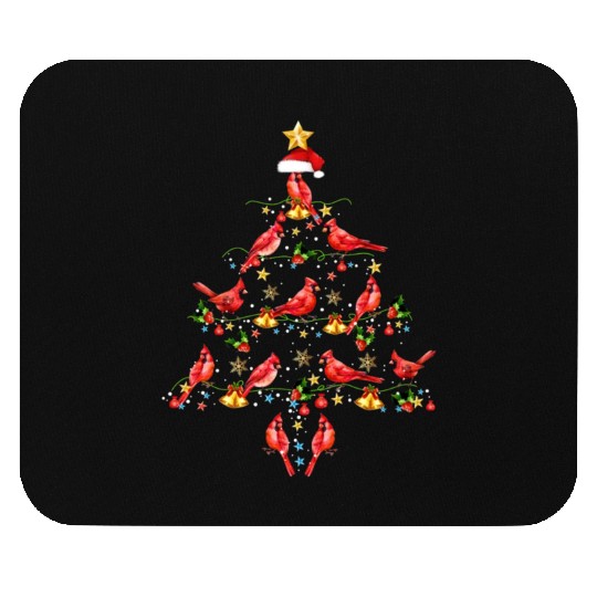 Cardinal Bird Ornament Decoration Christmas Tree Mouse Pads