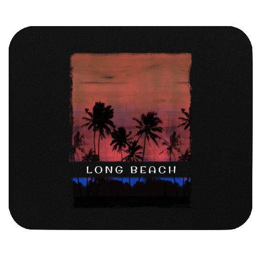 Long Beach California Vacation Souvenir Palm Tree Mouse Pads