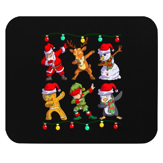 Christmas Dabbing Santa Elf De Friends Xmas Mouse Pads