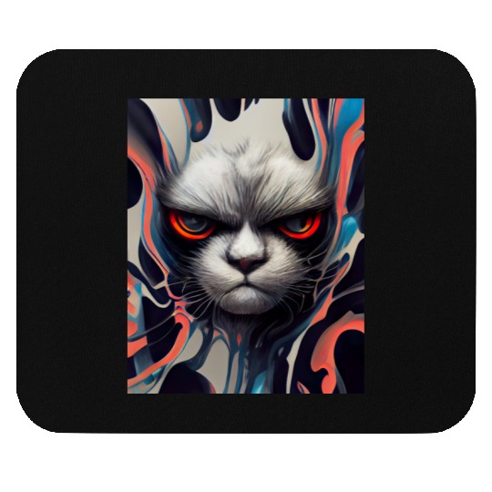 Angry Cat Mouse Pads