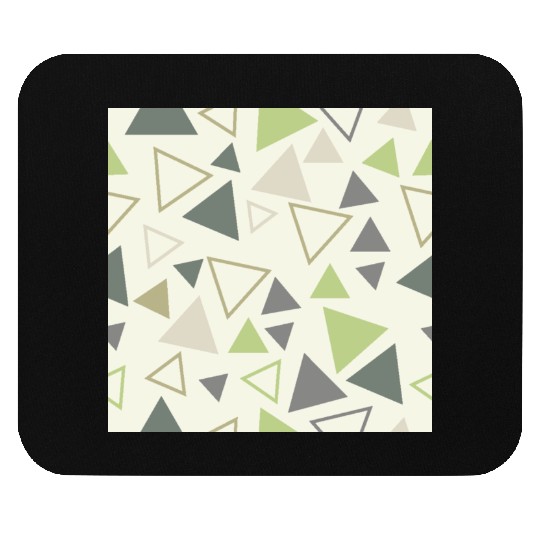 pattern design triangle seamless green Mouse Pads